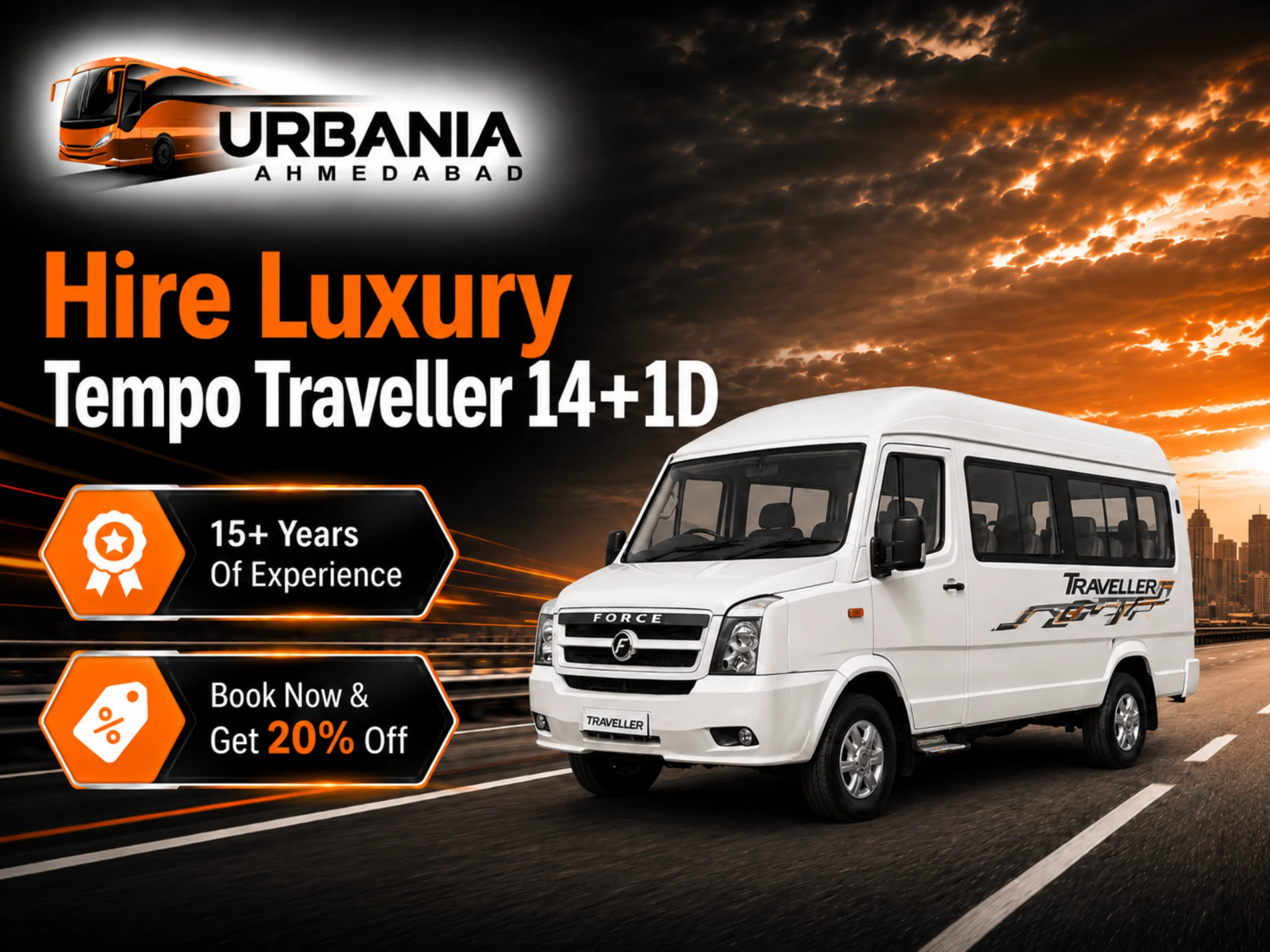 Tempo Traveller 14+1D
