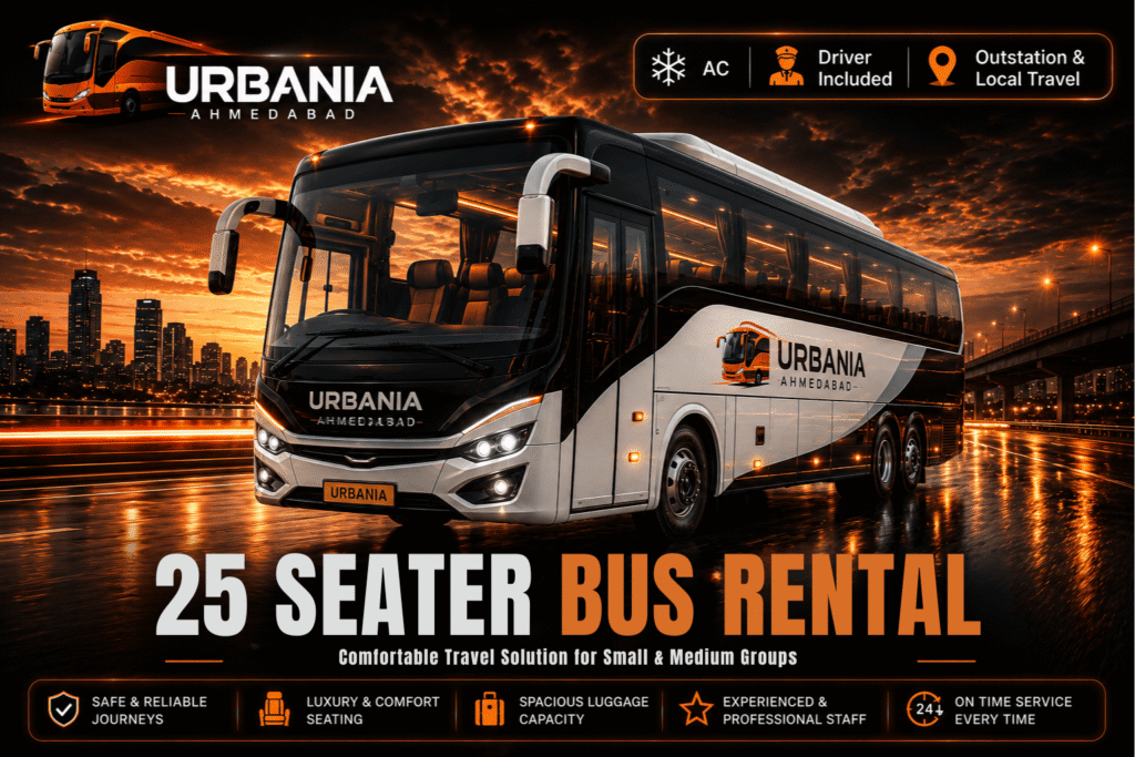 25 seater bus rent in ahmedabad