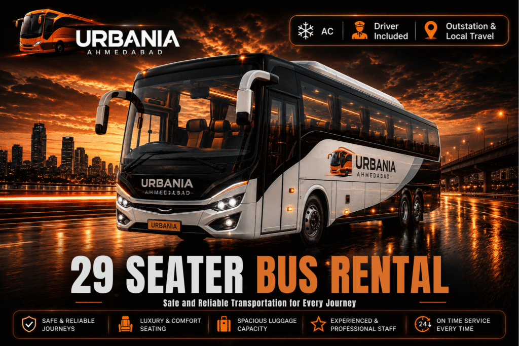 29 seater bus rent in ahmedabad