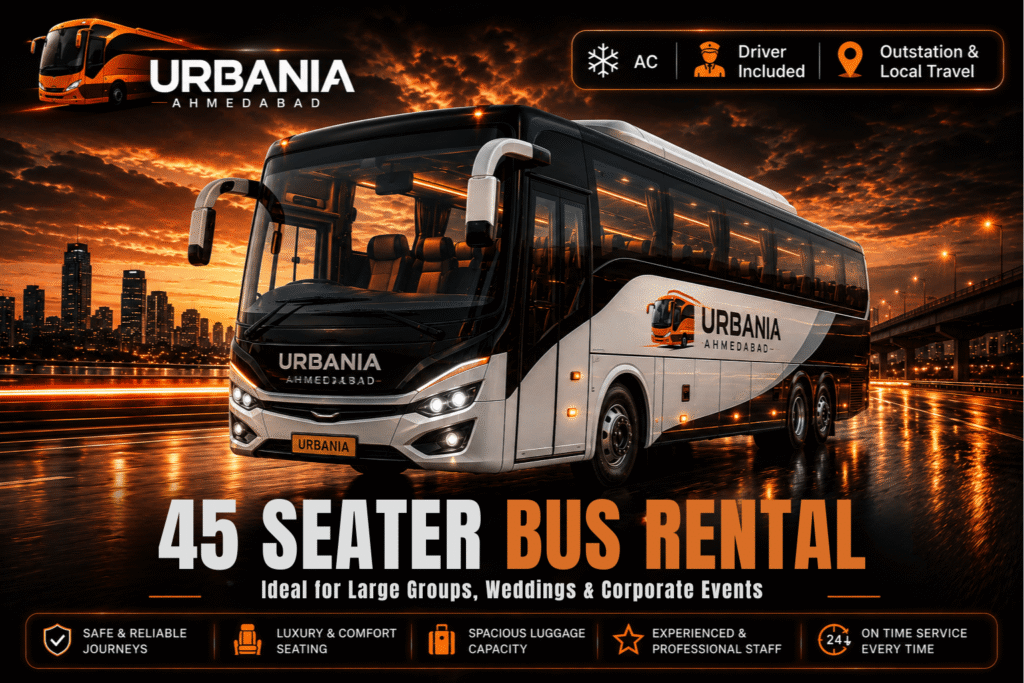45 seater bus rent in ahmedabad