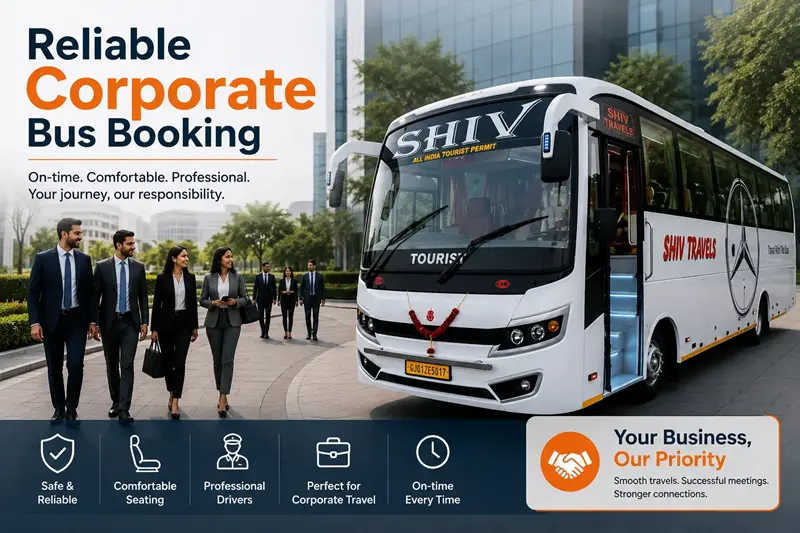 Corporate bus booking for business group travel in Ahmedabad
